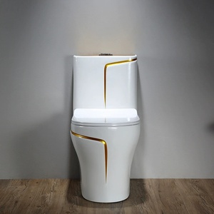Modern Luxury Luxury All-in-One Western <strong>Bathroom</strong> Wc Water Closet Porcelain Gold White Colored Toilets for <strong>Bathroom</strong> - Product Image 6