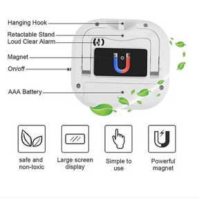 Minuteur numérique magnétique LED avec affichage <span class=keywords><strong>de</strong></span> compteur, réveil, compte à rebours électronique manuel, <span class=keywords><strong>chronomètre</strong></span> pour le sport, la cuisine, la douche et l'étude - Product Image 5