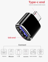 Adaptador USB-C OTG Tipo-C a USB 3.0 de Aleación de Aluminio para iPhone 15/16, MacBook Pro/Air, Laptop, Tablet, Auto y Accesorios de Computadora