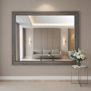 Espejo Rectangular Grande Db Ryder con Marco de Madera, Color Gris Brillante, 6.0mm de Grosor, para Hoteles, Sala de Estar y Baño - Product Image 2