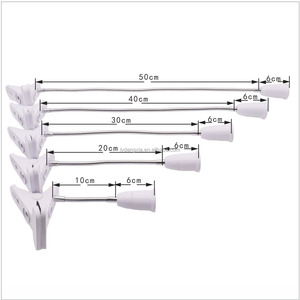 360 degrés support de lampe de bureau Flexible <span class=keywords><strong>E27</strong></span> convertir clip de support de lampe avec prise 303 prises d'interrupteur marche/arrêt pour veilleuse - Product Image 3
