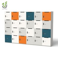 IULTRA Moderne Grand Armoire de Bureau en Bois Matériau MDF avec Portes Verrouillables Étagères Rangement Personnel Mobile pour le Personnel