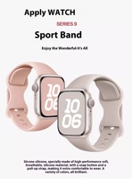Tali Jam Tangan Fashion Wanita Pria Pilihan Warna Silikon Tali Jam Pintar untuk Apple Watch Aksesoris Tali Jam