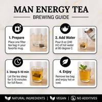 Thé en sachets d'énergie naturelle à la maca, marque privée, directement de l'usine, pour le bien-être et la vitalité quotidiennes des hommes, complément alimentaire à base de plantes, OEM