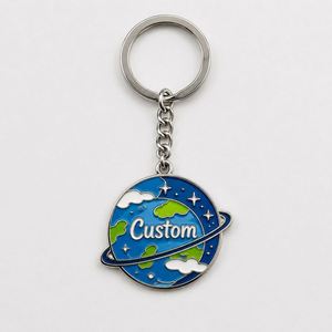 Llaveros Personalizados al por Mayor con Diseño de Planetas, Cadenas con Patrón de Planetas, Recuerdos para Eventos de Popularización Científica, Regalos de Planetario, Anillos para Llaves - Product Image 3