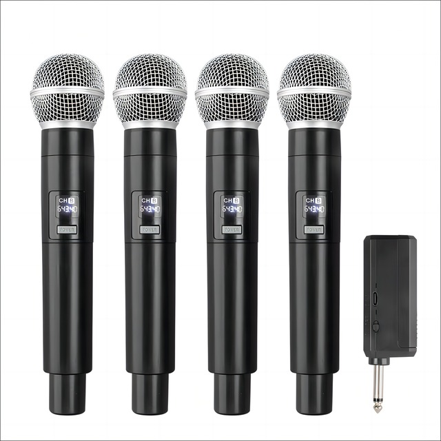 Professional Vocal SM 58 VHF Wireless Dynamic Microphone 4 Channel Handheld Karaoke Mic OEM  for KTV Church Speech Karaoke