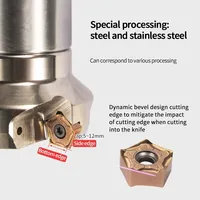 HSB-Mfpn66 tête de fraise à épaulement CNC pour fraise indexable Mfpn à coupe lourde et tour d'insertion de fraisage en carbure Pnmu