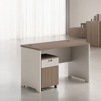 Table de bureau autoportante moderne avec tiroirs de rangement, design classique, en bois, pour personnel, ordinateur, atelier, poste de travail