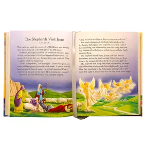 Custom Hard Cover Christian Biblia Libros De Estudo Children Study Story Kids Learning Bible Book Printing
