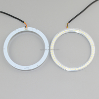 Pièce de véhicule, systèmes d'éclairage automobile, autres accessoires d'éclairage automobile, double couleur blanc/jaune, 94 mm, 12 V, anneau lumineux LED pour voiture, type « Angel Eyes »