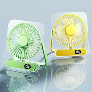Portable Desk Fan With Digital Display Foldable Usb <b>Charging</b> <b>3</b>-6H Battery Life For Office And Home Use - Product Image 2