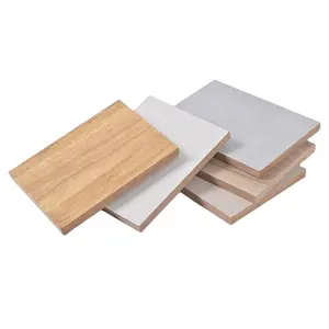 Harga Bersaing papan serat kayu putih melamin Mdf papan Hdf 3mm 6mm 12mm 15mm 18mm untuk furnitur