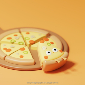 Pequeña silicona Led dibujos animados lindo <span class=keywords><strong>Pizza</strong></span> habitación mesita <span class=keywords><strong>de</strong></span> noche niños regalos <span class=keywords><strong>de</strong></span> cumpleaños luz nocturna Regalo <span class=keywords><strong>de</strong></span> Navidad - Product Image 2