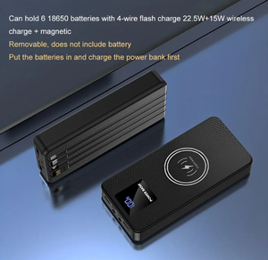 Điện cầm tay ngân hàng trường hợp 6*18650 USB Pin lưu trữ hộp sạc nhanh DIY pin vỏ hộp với cáp 4 cổng - Product Image 4