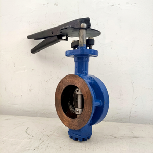 Válvula de Mariposa Manual con Brida para Medios Gaseosos a Alta Temperatura, Válvula de Cierre Industrial de 4 Pulgadas para Líneas Químicas - Product Image 1