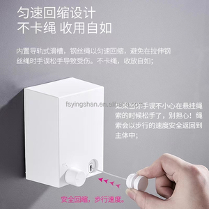 Tendedero retráctil portátil de alta calidad montado en la pared, extensión de balcón, línea colgante, diseño de ahorro de espacio para uso en ropa - Product Image 2