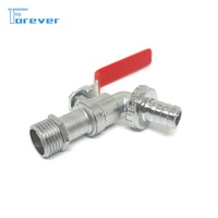 Offres Spéciales pas cher prix 1/2 "3/4'' 1 "chromé en alliage de zinc Bibcock robinet d'eau IBC fourre-tout jardin utilisé robinets extérieurs