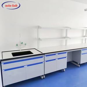 Mesa de Trabajo de Laboratorio Moderna con Marco en C de Acero con Gabinete de Almacenamiento para Uso en Incubadoras en Escuelas y Hospitales, Equipo de Laboratorio Económico - Product Image 1