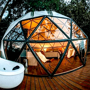 Sự kiện lớn mái vòm Lều glamping di chuyển nhà màu hồng Lều tuyết - Product Image 1