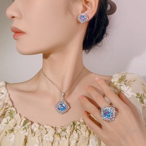 Wholesale Eco-friendly Copper 16-10mm Color-Changing Zircon Pendant <b>Earrings</b> <b>Set</b> Mixed Design Jewelry <b>Set</b> for Bold Style - Product Image 6