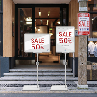 Présentoir de vente au détail réglable A5/A4/A3 avec porte-affiche en plastique fournitures de supermarché supports d'affiches de signalisation en métal