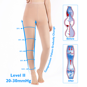 Collants <span class=keywords><strong>de</strong></span> compression médicale unisexe à soutien gradué, sans pied, pour varices, œdèmes et voyages, et leggings - Product Image 1
