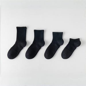 Athletic Socks Cotton Breathable Mid Calf Short White Black Blue Gray Basketball Running Sport Socks - Product Image 5