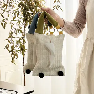 Nordic Living Room Fabric Tissue Box Creative Home Car Hanging Paper Holder Fashion Tissue Bag