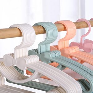 Hot Selling Small Anti-Slip Plastic Multifunctional Hanger for Children's <b>Clothes</b> <b>Rack</b> Kids' Hanger - Product Image 4