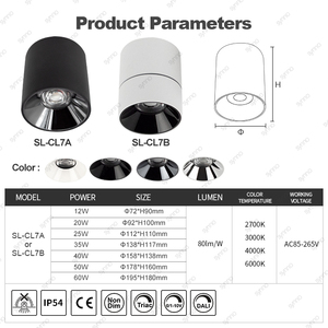 Có thể điều chỉnh bề mặt gắn kết <span class=keywords><strong>LED</strong></span> trần đèn xuống ánh sáng AntiGlare IP54 <span class=keywords><strong>LED</strong></span> downlights có thể gập lại xoay trần ánh sáng tại chỗ - Product Image 2