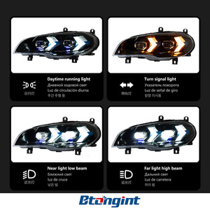 Conjunto de Faros Delanteros para BMW X5 07-13, Modificación E70, Lente LED, Luz Diurna de <span class=keywords><strong>Flecha</strong></span>, Intermitentes LED - Product Image 5