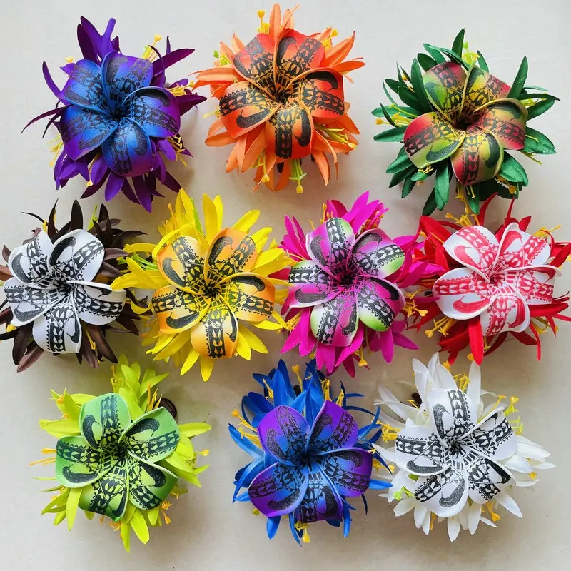 Hawaiian Thiên Đường Chim Bọt Hoa Tóc Clip Nhân Tạo Đảo Eva Tiara Frangipani Plumbial Hibiscus Spider Lily Haku Headband