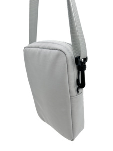 <b>Large</b> capacity Light Gray <b>Canvas</b> Sling <b>Bag</b> With Zipper Closure And Front Pocket For Daily Use - Product Image 4