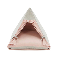 Fabriek Custom Schattige Pet Tent Wit Canvas Bed Voor Hond En Kat Multi-Stijl Huisdier Tipi Kat Grot Bed Tent Huis Schuilplaats