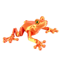 Figurine de grenouille 3D Frozen, jouet créatif, décoration anime, articulations mobiles, verre, échelle 1/12, collection pour enfants, unisexe, 7-12 ans