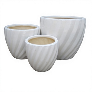 Pot de fleurs en céramique vernissée vintage bordeaux pour plantes vertes et cadeaux promotionnels - Product Image 4