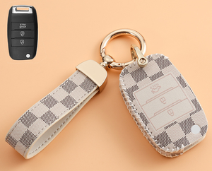 Funda de Cuero de Lujo para Llaves de Coche <span class=keywords><strong>KIA</strong></span> K3 K2 Sportage K5 Cross <span class=keywords><strong>Stonic</strong></span> K4 KX5 KX3 KX7, Protector de Llaves, Accesorios Interiores - Product Image 4