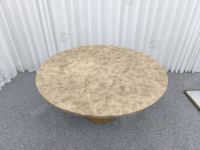 Nouveau design Table de salle à manger d'intérieur haut de gamme Table ronde avec plateau en bois et dessus en marbre Personnaliser la taille des couleurs