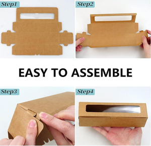 Tùy Chỉnh Nâu Macaron Hộp Với Lá Vàng Dập Nổi In Ấn Tái Chế Vật Liệu Cho Nhà DIY Baking Gói 6-10 <span class=keywords><strong>Macarons</strong></span> - Product Image 2