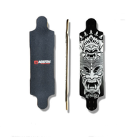 Planche de longboard électrique antidérapante en bambou et fibre de verre, largeur personnalisée, vente en gros