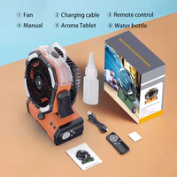 Ventilateurs portables de camping F71 30000mAh avec télécommande, rechargeables, avec lampe, batterie externe, utilisables à l'envers en cas d'urgence