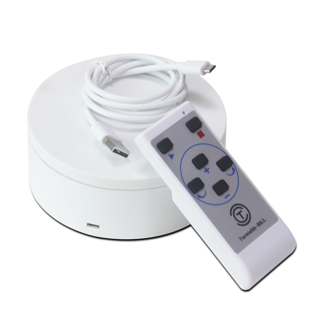 Turntable-BKL 12cm Remote Control Photography 360 Turntable Electric Rotating Product Display Rotary Base