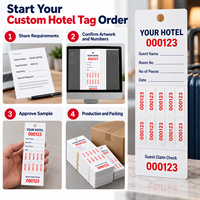 Étiquettes de bagages d'hôtel en gros avec bon de réclamation détachable et numérotation consécutive