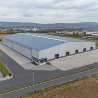 Bâtiment préfabriqué en acier résistant au feu EN S355 avec panneaux en laine minérale pour entrepôt, atelier et bureau