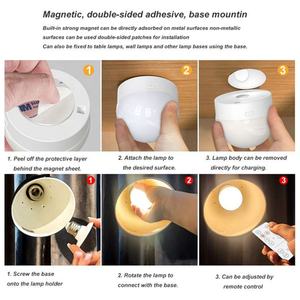 Bombilla LED Recargable 2 en 1 E26 con Control Remoto, Lámpara de Escritorio Regulable, Luz Nocturna para Decoración del Hogar, Bombilla Inteligente LED - Product Image 3