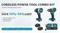 Kit perceuse sans fil 18V, perceuse-visseuse à chocs sans balais, kit combiné compatible avec les batteries, ensemble complet avec 2 batteries et chargeur double