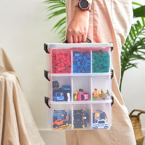 Boîte de rangement empilable en polypropylène pour bureau scolaire, organiseur de tiroirs minimaliste moderne, fournitures de papeterie, rangement pour enfants - Product Image 4