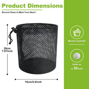 Wholesale Custom Logo <b>Golf</b> Ball <b>Bag</b> Nylon Drawstring <b>Golf</b> Sports Mesh Net <b>Bag</b> OEM ODM Service <b>Golf</b> Storage Pouch - Product Image 2