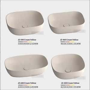 Lavabo <span class=keywords><strong>de</strong></span> Piedra Moderno y Sencillo con Acabado Mate, Forma Ovalada, para Baño, Balcón y Lavadero - Product Image 5