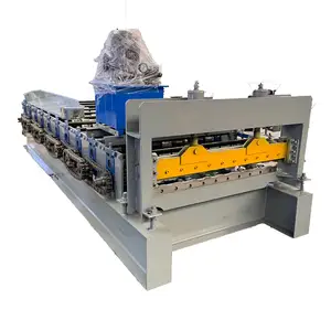 Mesin pembentuk gulungan Panel Ibr bergelombang logam lapisan tunggal mesin pembuat pembentuk gulungan ubin langkah